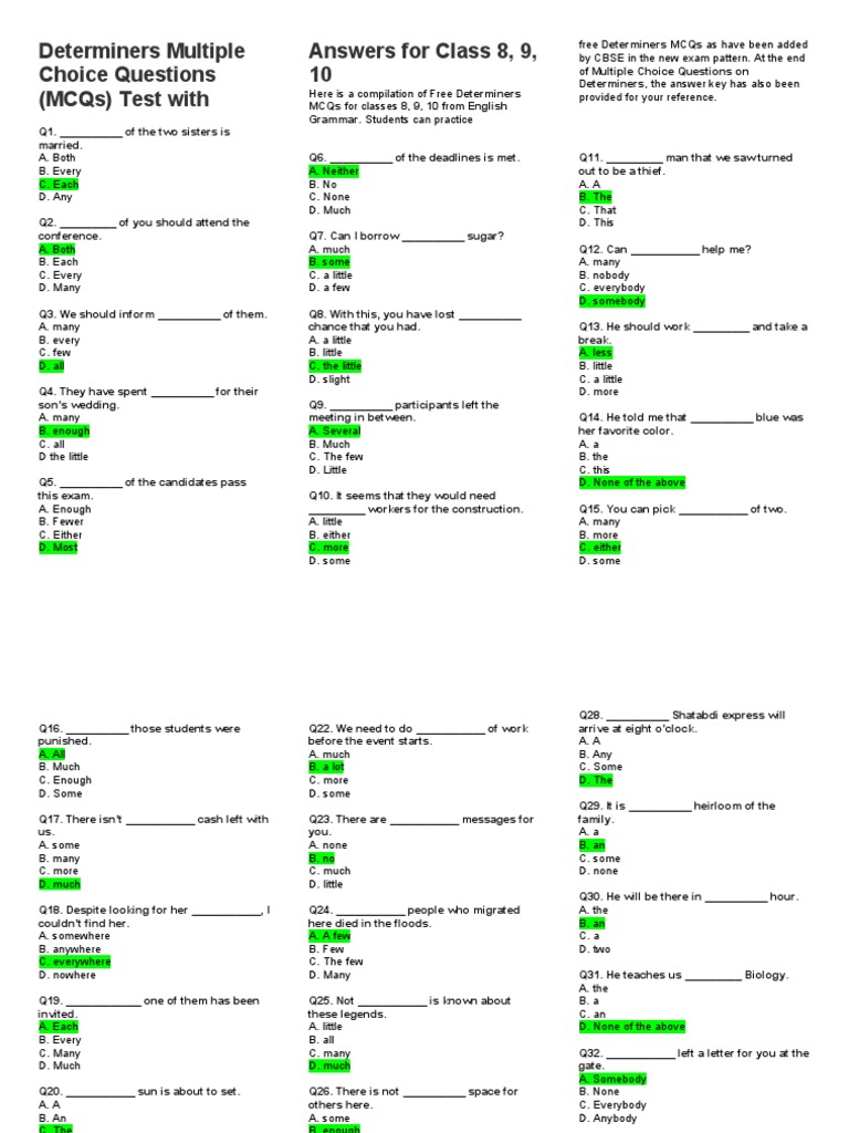 English Grammar MCQS | PDF | Grammatical Tense | Multiple Choice
