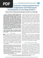 Source Drain Extension Doping Engineering For Variability Suppression and Performance Enhancement in 3-Nm Node FinFETs