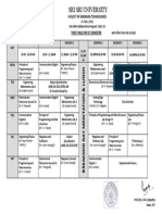 Time Table For 1St Semester: Faculty of Emerging Technologies