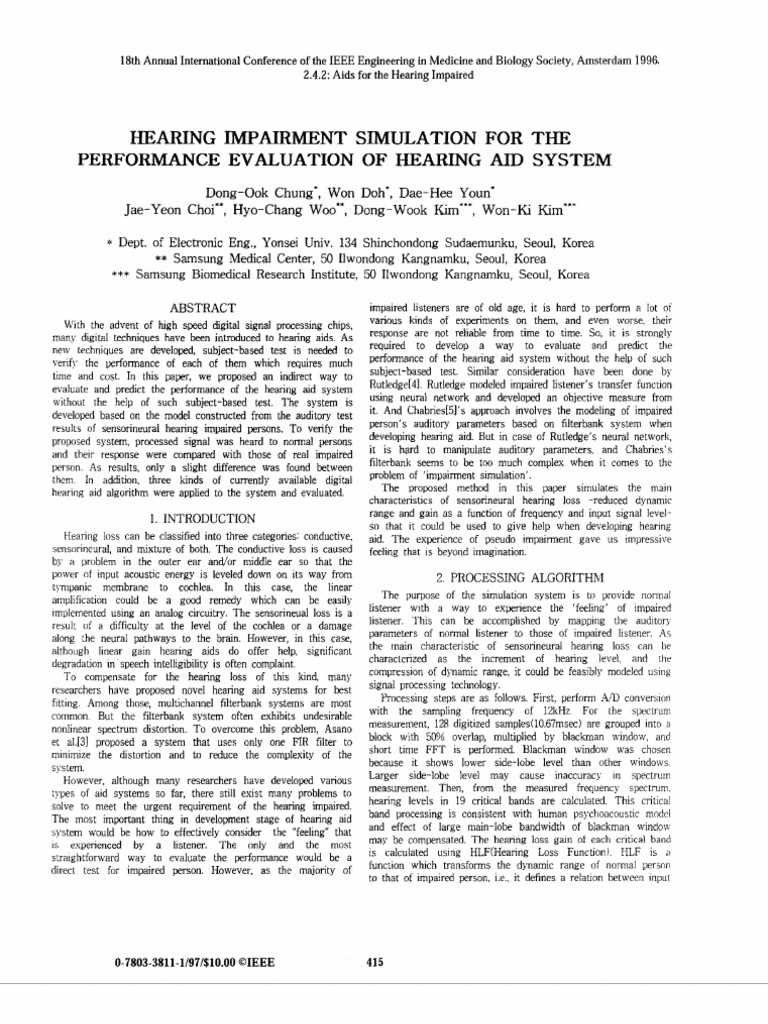 Paper Hearing Aid Hearing