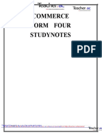 Commerce Form Four Studynotes: P A G e