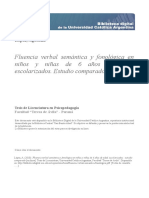 Fluencia Verbal Semántica y Fonológica en Niños y Niñas de 6 Años de Edad, Escolarizados. Estudio Comparado