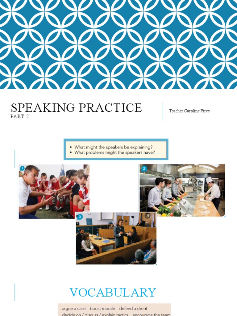 Speaking Practice: Vocabulary & Tasks | PDF
