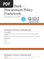 World Bank - Procurement Policy and Methods