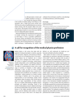 A Call For Recognition of The Medical Physics Profession: Comment