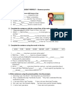 PRESENT PERFECT Grammar Practice