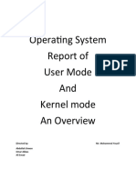 Operating System Report of User Mode and Kernel Mode An Overview