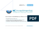 HC Investimentos - Como Calcular A Rentabilidade Nos Últimos 12 Meses Ou em Qualquer Outro Período