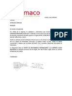 Certificado de Aseo Secprocal Ltda