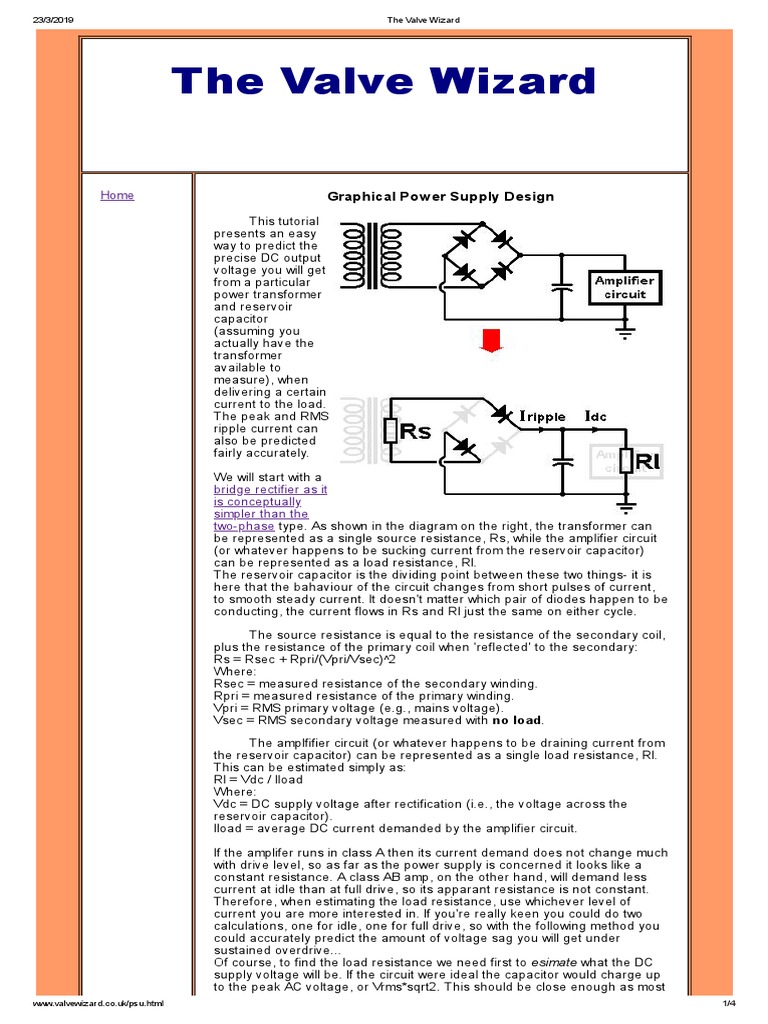 Graphical Power Supply Design PDF Rectifier Amplifier