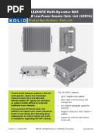 ALLIANCE Multi-Operator DAS: Product Specifications / Parts List