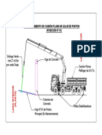 Esquema de Posicionamiento de Camión Pluma para Izaje de Porton - Posicion N° 01 