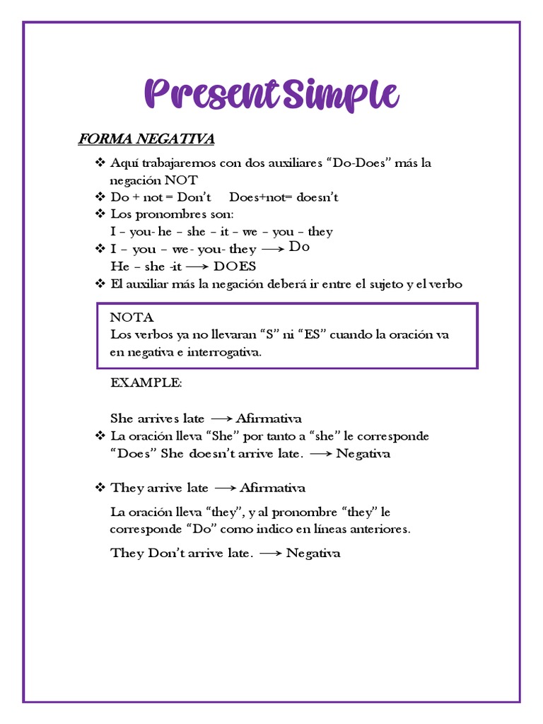 Present Simple | PDF