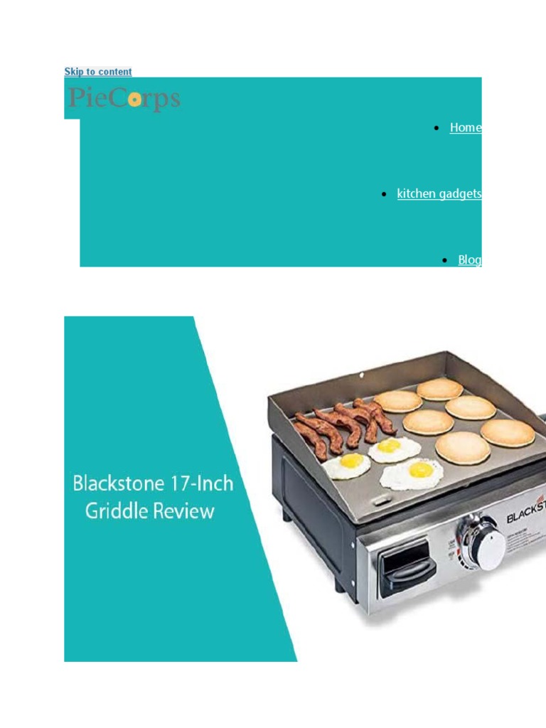 Blackstone 17Inches Griddle's Review ( PDF Barbecue Grill Cooking