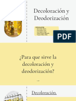 Decoloración y Deodorización
