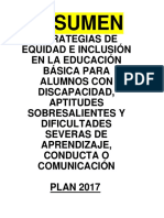 Resumen Estrategias de Equidad e Inclusión