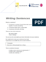 Writing Sentences - Combined Student Handout