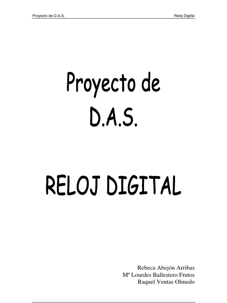 Implementación de Reloj Digital | PDF | Reloj | Vhdl