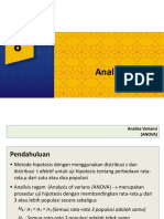 Statistik Dan Data Analisis Pertemuan Ke 8 Anova