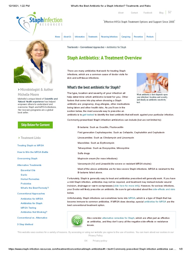 What's The Best Antibiotic For A Staph Infection Treatments and Risks