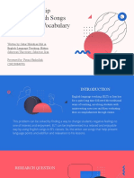The Relationship between English Songs and Learning Vocabulary