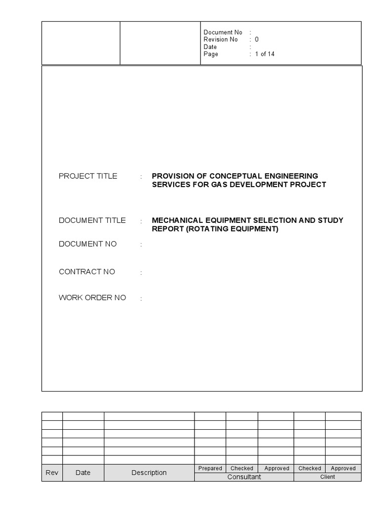 Rotating Equipment Selection for Gas Project | PDF | Pump | Gas Turbine
