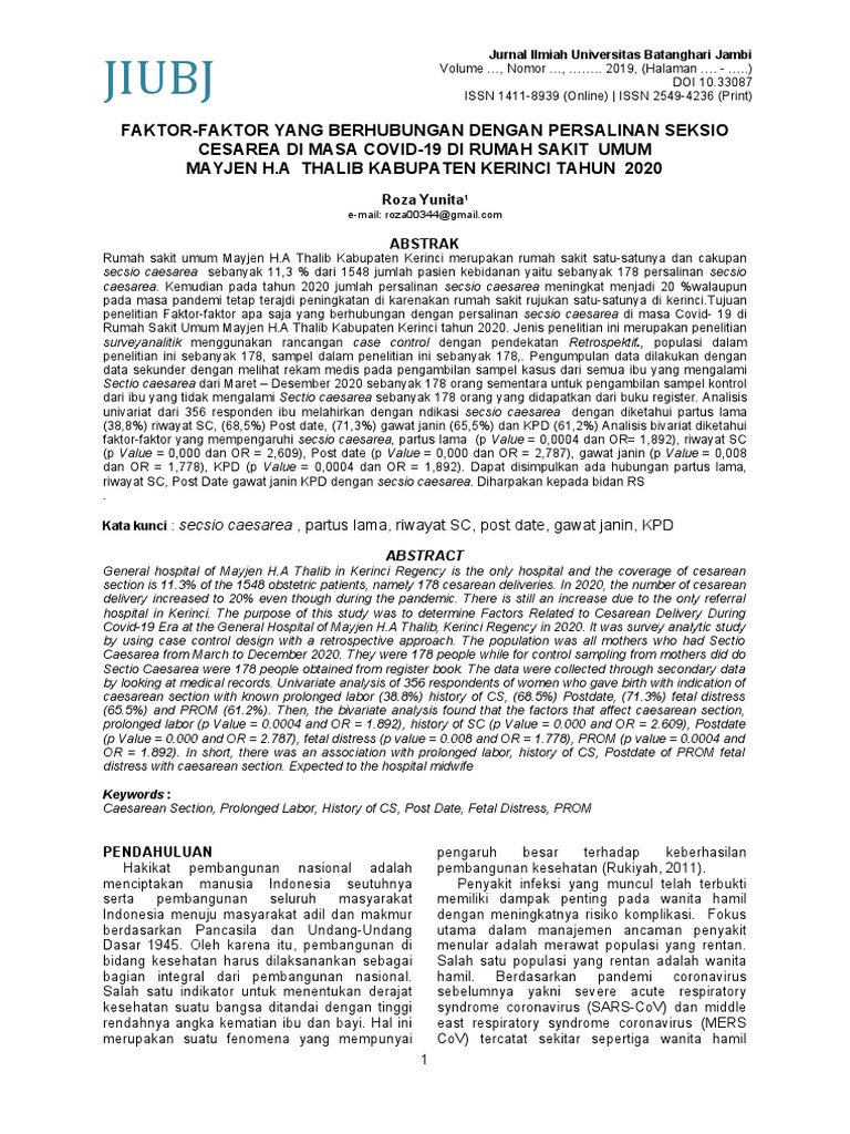 Template Jurnal Ilmiah UNBARI | PDF