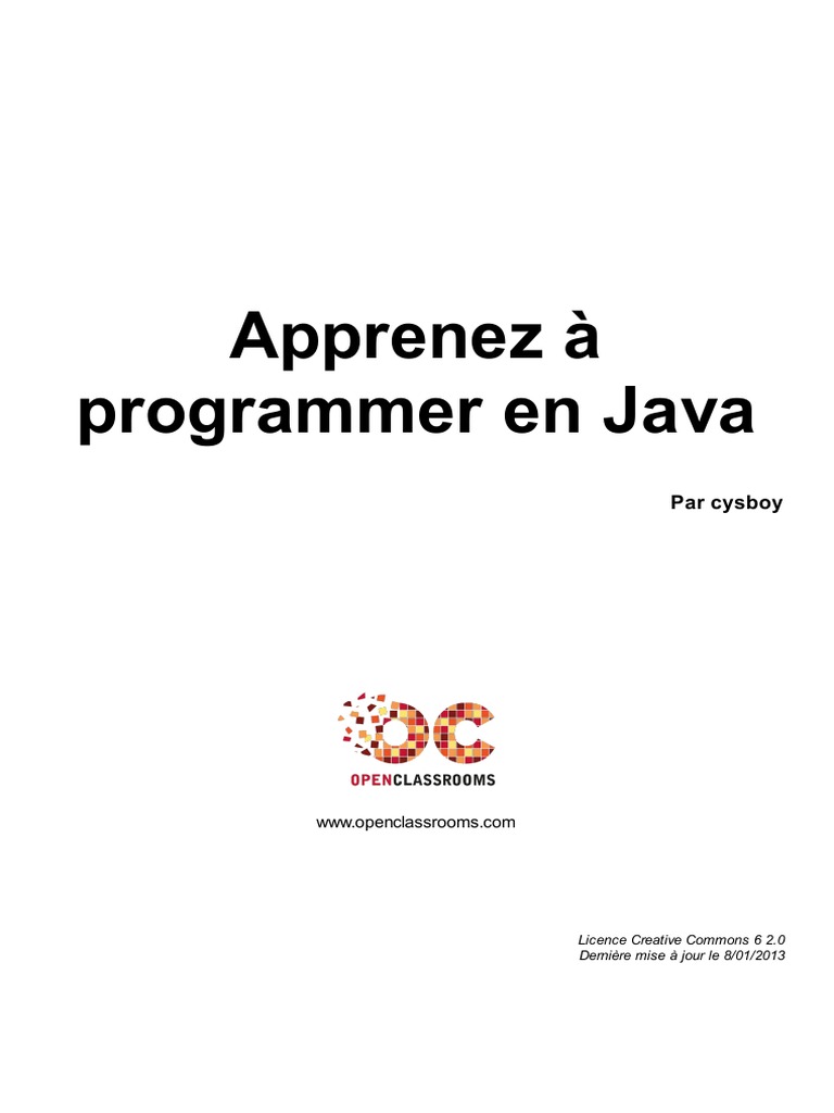 Apprenez A Programmer en Java | PDF | Ordinateurs | Technologie et ...