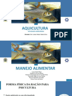 Aquicultura: manejo alimentar