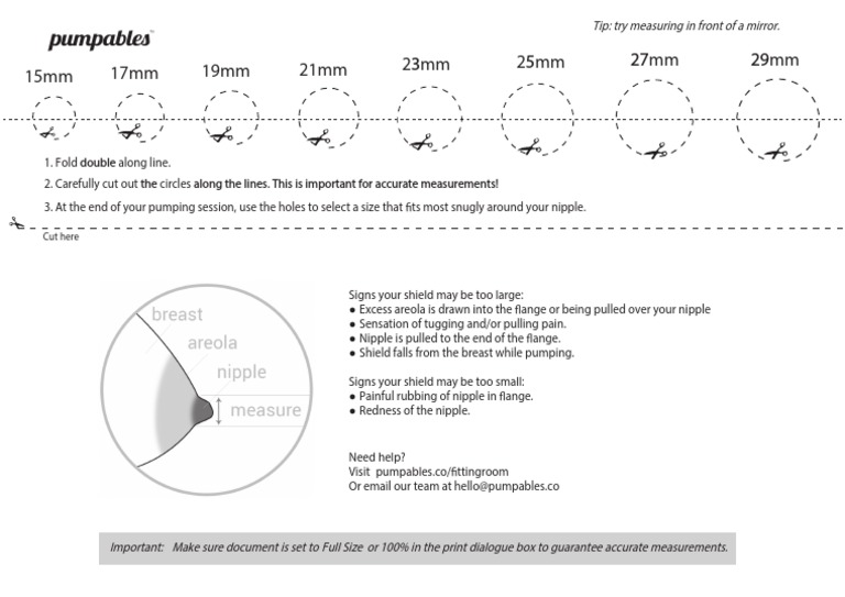 Pumpables Nipple Ruler | PDF for Free Printable Flange Size Ruler