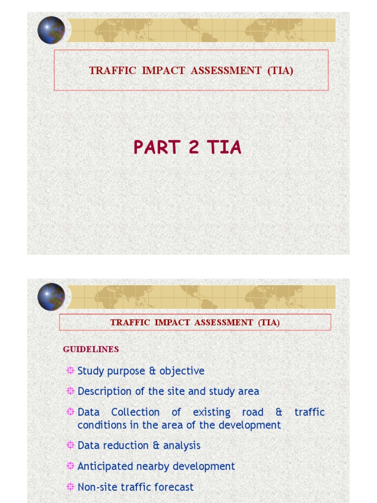 Traffic Impact Assessment Guidelines | PDF | Traffic | Intersection (Road)