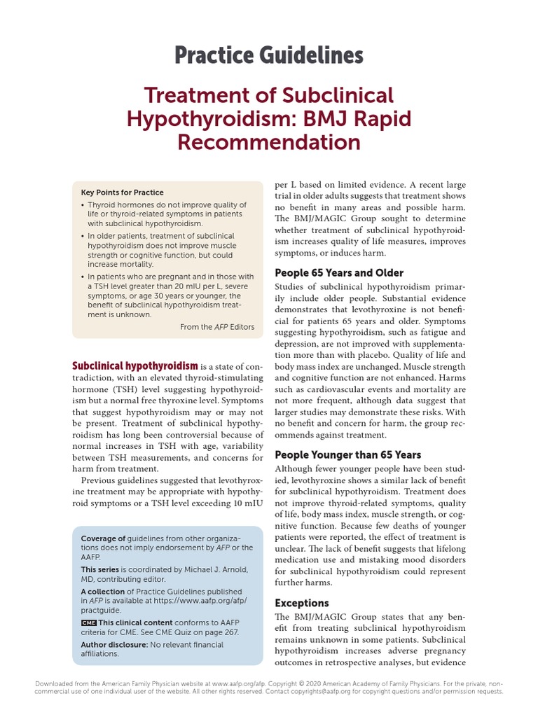 10 0000@www Aafp Org@afp@2020@0901@p316-1 | PDF | Hypothyroidism ...