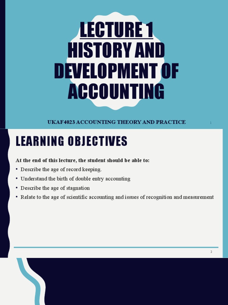 Evolution of Accounting Practices | PDF | Bookkeeping | Debits And Credits