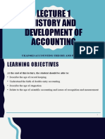 Lecture 1 - History and Development of Accounting