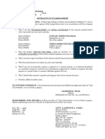 Affidavit of Guardianship: Republic of The Philippines) Province of Laguna) S.S. Municipality of Paete)