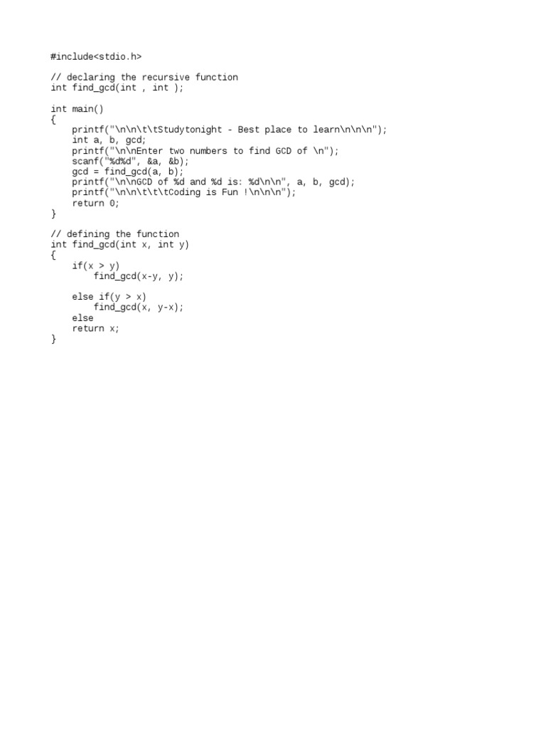 GCD | PDF | Teaching Methods & Materials