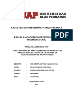 TRABAJO N02 - SISTEMA DE ABASTECIMIENTOS DE AGUAS