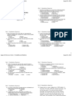 CIE Review For : Probability and Statistics