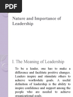 PSJLC - Nature and Importance of Leadership