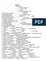 (Passive) Infinitive & Gerund I. Use Correct Form of The Verbs in Brackets