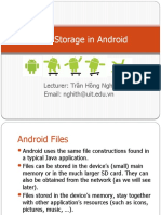 Data Storage in Android: Lecturer: Trần Hồng Nghi Email: nghith@uit.edu.vn