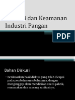 Sanitasi Dan Keamanan Industri Pangan