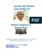 CURSO DE ANGELOLOGÍA TEMA 8 Catequesis del Beato  Juan Pablo II SOBRE ANGELES Y DEMONIOS 1984 Y 1986