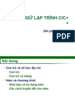 Bài Giảng Ngôn Ngữ Lập Trình CC++ - Con Trỏ Và Số Học Địa Chỉ