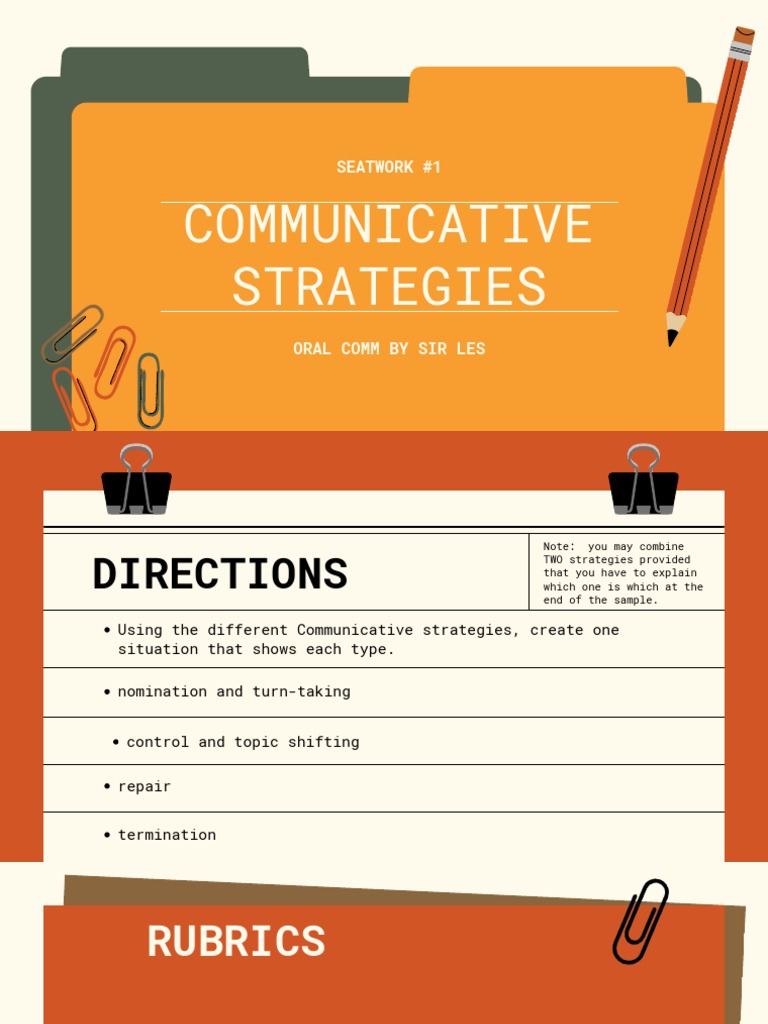 Communicative Strategies in Oral Communication | PDF