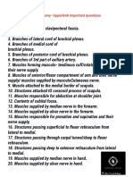 Upperlimb Anatomy Important Questions