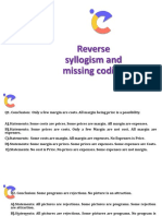 Reverse syllogism missing coding questions