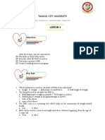 BMI and Exercise Program Planning