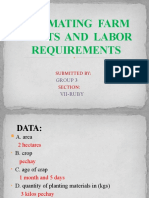 Estimating Farm Inputs and Labor Requirements: Group 3 Vii-Ruby