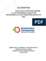 Kuesioner Pendampingan HACCP Rev. 01